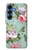 S2178 Peinture Fleur Art Floral Etui Coque Housse pour Samsung Galaxy S25