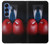 S2261 Homme d'affaires Noir Costume avec des gants de boxe Etui Coque Housse pour Samsung Galaxy S25
