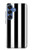 S2297 Noir et blanc rayures verticales Etui Coque Housse pour Samsung Galaxy S25