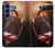 S2396 Rouge Bouteille de vin et le verre Etui Coque Housse pour Samsung Galaxy S25