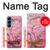 S2449 Fleur rose Amandier Van Gogh Etui Coque Housse pour Samsung Galaxy S25