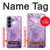 S2690 Cristaux améthyste imprimés graphiques Etui Coque Housse pour Samsung Galaxy S25