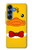 S2760 Canard Tuxedo jaune Dessin animé Etui Coque Housse pour Samsung Galaxy S25