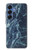 S2799 Lumière Bleu Marbre Pierre Imprimé Graphique Etui Coque Housse pour Samsung Galaxy S25