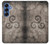 S2892 Symbole Triskele Texture de pierre Etui Coque Housse pour Samsung Galaxy S25