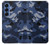 S2959 Marine Bleu Camo camouflage Etui Coque Housse pour Samsung Galaxy S25