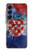 S3313 Croatie Drapeau graphique Football Millésime Etui Coque Housse pour Samsung Galaxy S25