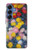 S3342 Claude Monet Chrysanthèmes Etui Coque Housse pour Samsung Galaxy S25