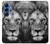S3372 Lion Visage Etui Coque Housse pour Samsung Galaxy S25
