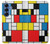S3814 Composition de dessin au trait Piet Mondrian Etui Coque Housse pour Samsung Galaxy S25