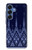 S3950 Motif textile thaïlandais bleu Etui Coque Housse pour Samsung Galaxy S25