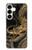 S0426 Dragon d'or Etui Coque Housse pour Samsung Galaxy S25 Plus