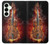 S0864 Violon feu Etui Coque Housse pour Samsung Galaxy S25 Plus