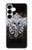 S1434 Crâne Tatouage Motard Aile Etui Coque Housse pour Samsung Galaxy S25 Plus