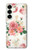S1859 Motif Rose Etui Coque Housse pour Samsung Galaxy S25 Plus