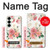 S1859 Motif Rose Etui Coque Housse pour Samsung Galaxy S25 Plus