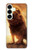 S1957 Lion Etui Coque Housse pour Samsung Galaxy S25 Plus