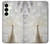 S1980 blanc Paon Etui Coque Housse pour Samsung Galaxy S25 Plus