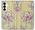 S2229 Fleurs millésimé Etui Coque Housse pour Samsung Galaxy S25 Plus