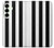 S2297 Noir et blanc rayures verticales Etui Coque Housse pour Samsung Galaxy S25 Plus