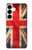 S2303 Drapeau britannique UK Millésime Etui Coque Housse pour Samsung Galaxy S25 Plus