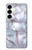 S2316 Bleu foncé Marbre Texture graphique Imprimer Etui Coque Housse pour Samsung Galaxy S25 Plus