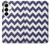 S2345 Marine Bleu Shavron Zig zag Etui Coque Housse pour Samsung Galaxy S25 Plus
