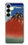 S2390 Katsushika Hokusai Fuji Rouge Etui Coque Housse pour Samsung Galaxy S25 Plus
