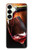 S2396 Rouge Bouteille de vin et le verre Etui Coque Housse pour Samsung Galaxy S25 Plus