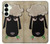 S2826 Mignon Noir Sheep Dormir Dessin Etui Coque Housse pour Samsung Galaxy S25 Plus
