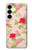 S3037 Jolie Flora Rose Cottage Etui Coque Housse pour Samsung Galaxy S25 Plus