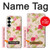 S3037 Jolie Flora Rose Cottage Etui Coque Housse pour Samsung Galaxy S25 Plus
