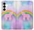 S3070 Arc en ciel pastel ciel Licorne Etui Coque Housse pour Samsung Galaxy S25 Plus
