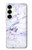 S3215 Transparente marbre rose Etui Coque Housse pour Samsung Galaxy S25 Plus