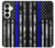 S3244 Ligne Bleu mince Etats-Unis Etui Coque Housse pour Samsung Galaxy S25 Plus