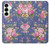 S3265 Motif Fleur millésimé Etui Coque Housse pour Samsung Galaxy S25 Plus