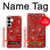 S3354 Rouge classique Bandana Etui Coque Housse pour Samsung Galaxy S25 Plus