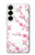 S3707 Fleur de cerisier rose fleur de printemps Etui Coque Housse pour Samsung Galaxy S25 Plus