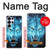 S0752 Feu bleu Loup Etui Coque Housse pour Samsung Galaxy S25 Ultra