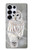 S1566 Milou Blanc Chouette Chouette Etui Coque Housse pour Samsung Galaxy S25 Ultra