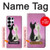 S1832 Chat d'amour Etui Coque Housse pour Samsung Galaxy S25 Ultra