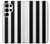 S2297 Noir et blanc rayures verticales Etui Coque Housse pour Samsung Galaxy S25 Ultra