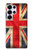 S2303 Drapeau britannique UK Millésime Etui Coque Housse pour Samsung Galaxy S25 Ultra