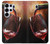 S2396 Rouge Bouteille de vin et le verre Etui Coque Housse pour Samsung Galaxy S25 Ultra