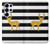 S2794 Noir et blanc rayé cerf d'or Sparkles Etui Coque Housse pour Samsung Galaxy S25 Ultra