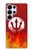 S2803 Feu Rouge Diable Lance Symbole Etui Coque Housse pour Samsung Galaxy S25 Ultra