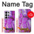 S2907 Violet Turquoise Pierre Etui Coque Housse pour Samsung Galaxy S25 Ultra