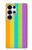 S3678 Vertical arc-en-ciel coloré Etui Coque Housse pour Samsung Galaxy S25 Ultra