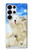 S3794 Ours polaire arctique amoureux de la peinture de phoque Etui Coque Housse pour Samsung Galaxy S25 Ultra