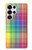 S3942 Tartan à carreaux arc-en-ciel LGBTQ Etui Coque Housse pour Samsung Galaxy S25 Ultra